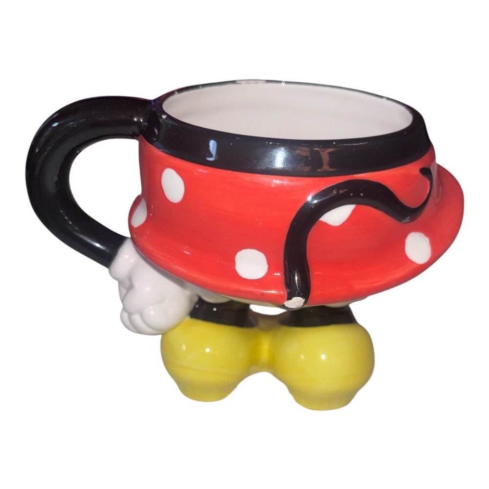 Vintage Disney 3D Minnie Mouse Mug Cup Whimsical And Bright